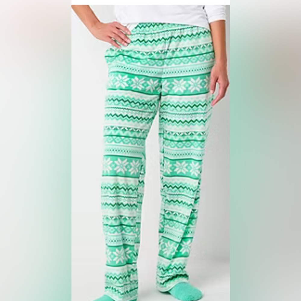 Sleep Chic Women’s Minky Fleece Sleep Pants With Matching Socks Size Medium NWT